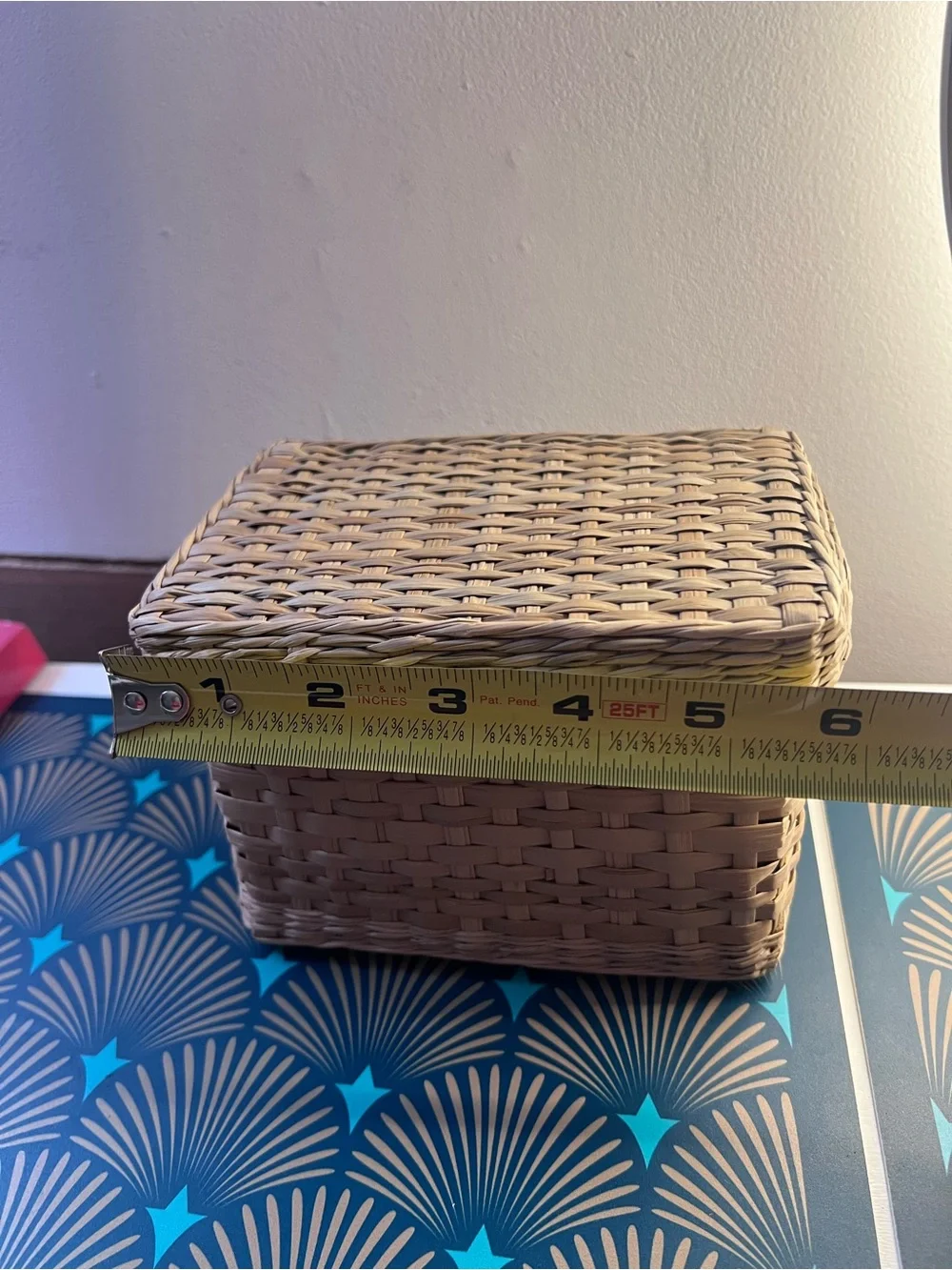 Woven Storage Basket with Lid - Natural Brown